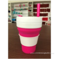 475mL Foldable Solid Color Silicone Cup